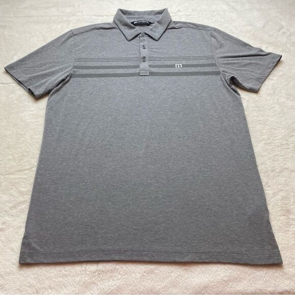 Travis Mathew Gray Tone Short Sleeve Polo Size Medium - Picture 1 of 13